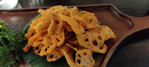 Fantastic lotus chips at Shamballa Vegetarian Restaurant Lounge & Cafe in Ho Chi Minh City