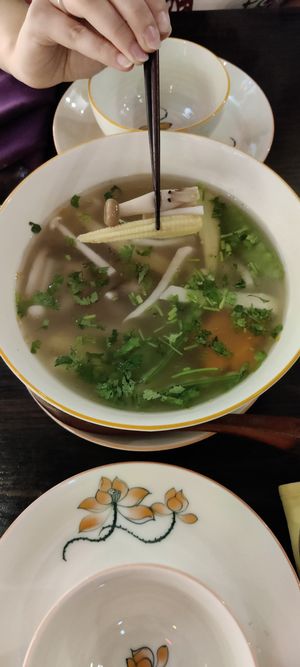 Veggie soup at Shamballa Vegetarian Restaurant Lounge & Cafe in Ho Chi Minh City