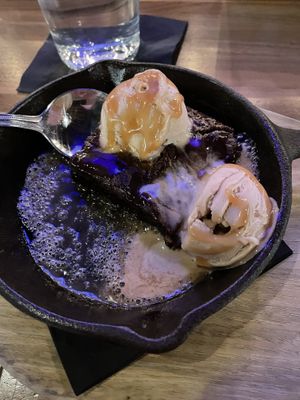 Warm brownie sundae 🤤  at The Friesian in Grand Rapids
