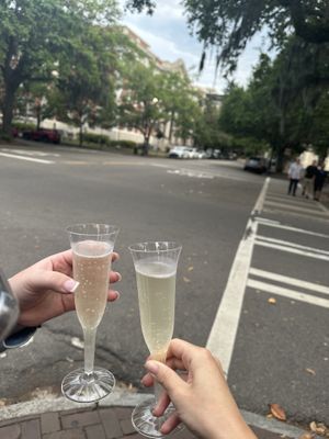 Champagne to go!  at The Collin's Quarter in Savannah