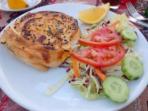 Börek medeteran vegan at Nazar Börek Restaurant & Cafe in Goreme
