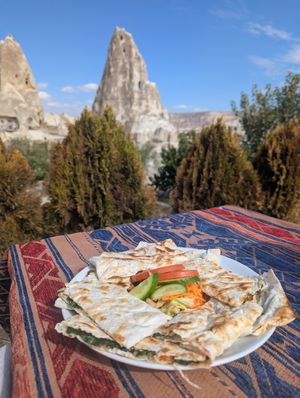 Veggie gozleme at Nazar Börek Restaurant & Cafe in Goreme