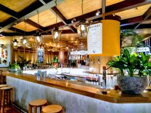 Bar- side facing entrance at Hoppers - King's Cross  in North London