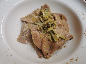 Vegan cappelletti at UNO Caffé Olistico in Bologna