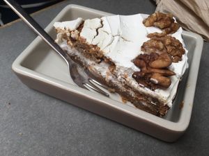 Carrot cake at UNO Caffé Olistico in Bologna