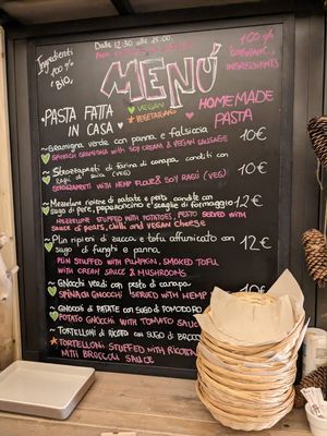 Pasta menu 😋  at UNO Caffé Olistico in Bologna
