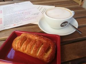 Soy Cream Strudel at UNO Caffé Olistico in Bologna