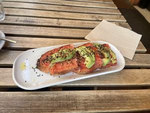 Tomato Avocado Toast   at UNO Caffé Olistico in Bologna