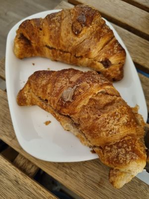 These croissants are just too good!!!! at UNO Caffé Olistico in Bologna