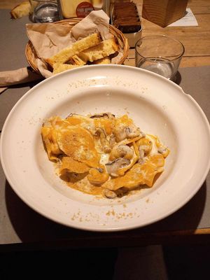 Vegan plin at UNO Caffé Olistico in Bologna