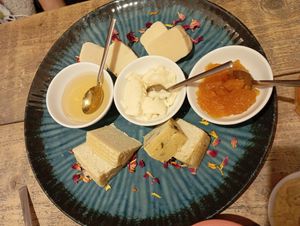 Vegan cheese platter. Out of this world! at UNO Caffé Olistico in Bologna