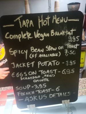 Menu at Tapa Coffee & Bakehouse - Minard Rd in Glasgow