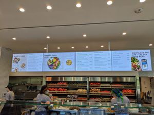 Order inside or online, with some outside tables available. at sweetgreen in Austin