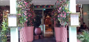 Main doorway to the area. at Comptoir Libanais in Manchester