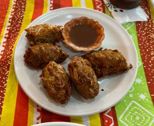Onion Bhaji. Perfection!  at Mónica Restaurant Hindú in Oaxaca