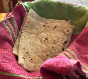 Softest Naan ever! It tastes better than it looks!  at Mónica Restaurant Hindú in Oaxaca