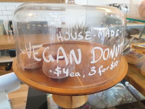 Vegan donuts at Little Things Big Things in Torquay