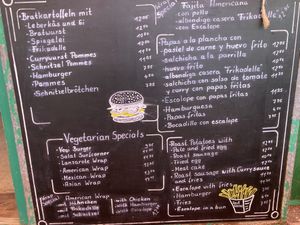 Menu  at Surf Corner Veggie Tapas Cafe in Lanzarote