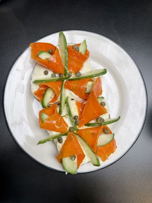 Carrot Lox Toast (GF option)  at Madame Zuzu's in Highland Park