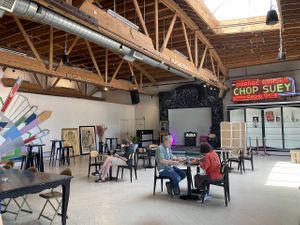 Interior seating at Madame Zuzu's in Highland Park
