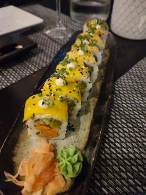 Sushi roll qith sweet potato at Koku Shi in Perth