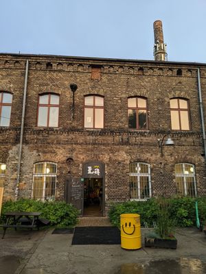 its located in industrial area at ŁĄKA BAR in Gdansk