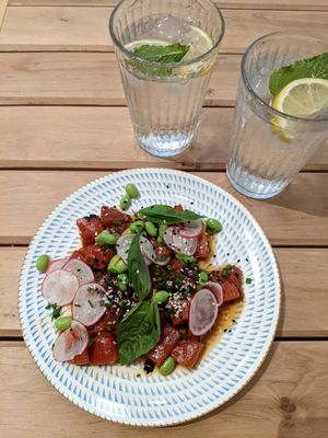 grilled watermelon at ŁĄKA BAR in Gdansk