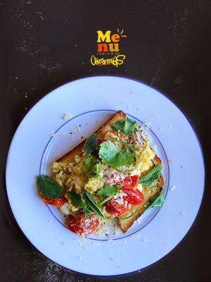 CHEESE EGGS / vege/breakfast at ŁĄKA BAR in Gdansk