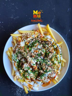 K-BBQ DIRTY FRIES / vegan at ŁĄKA BAR in Gdansk