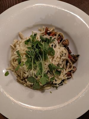 Almond pesto pasta at Old Plough in Seaford