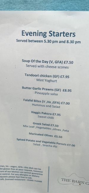 Starter at The Barn Cafe in Gairloch