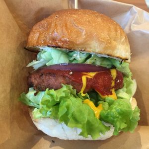 Original burger at Terra Burger & Bowl in Tokyo