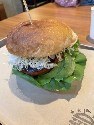 Teriyaki burger  at Terra Burger & Bowl in Tokyo