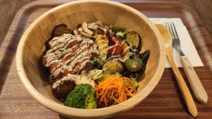 Falafel bowl at Terra Burger & Bowl in Tokyo