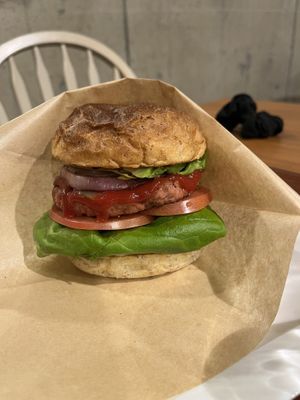 Avocado burger   at Terra Burger & Bowl in Tokyo