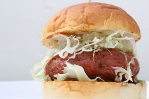 Teriyaki burger at Terra Burger & Bowl in Tokyo