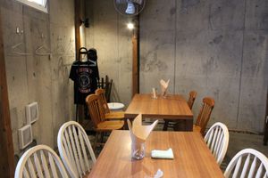 Interior - table seats at Terra Burger & Bowl in Tokyo