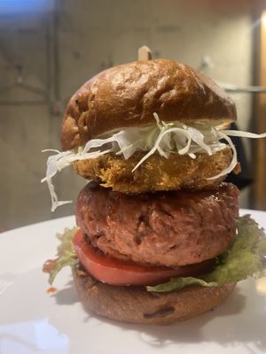 Bbq burger!  at Terra Burger & Bowl in Tokyo