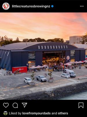 Instagram picture from their public account  at Little Creatures Brewing in Auckland