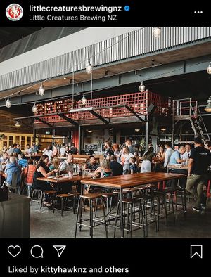 Instagram picture from their public account  at Little Creatures Brewing in Auckland