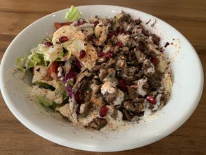 Gyros in a bowl  at Hippocrates Healthy Eatery in Randwick
