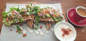 The Beta quesadilla at Hippocrates Healthy Eatery in Randwick