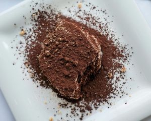 HERCULES- Tiramisu
Organic, Sugar free, Gluten free. Almond flour biscuit with cashews, tofu, coconut cream, dates, vanilla, Marsala wine, and raw cacao. at Hippocrates Healthy Eatery in Randwick