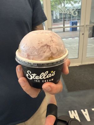 Strawberry with sunny bunny on the bottom (med size)  at Stella's Ice Cream - N 8th St in Boise