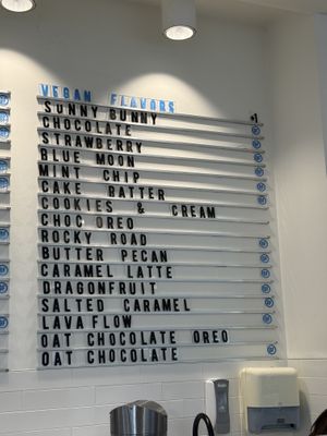 Huge vegan menu   at Stella's Ice Cream - N 8th St in Boise