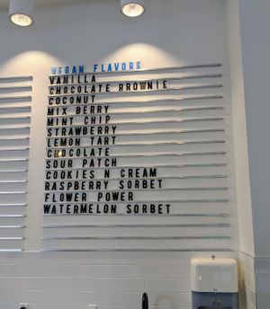 Vegan flavors at Stella's Ice Cream - N 8th St in Boise