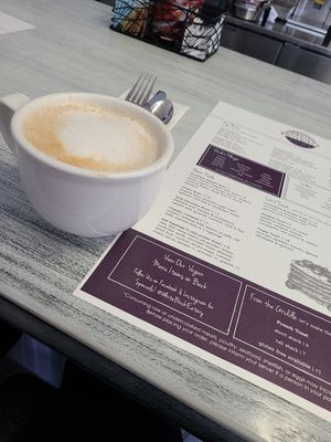 Almond milk latte at White Birch Eatery in Goffstown
