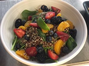 Lime/quinoa fruit salad  at White Birch Eatery in Goffstown