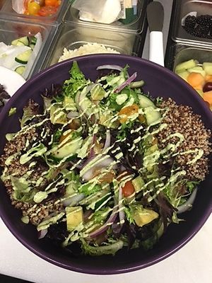 Green goddess salad with farro  at White Birch Eatery in Goffstown