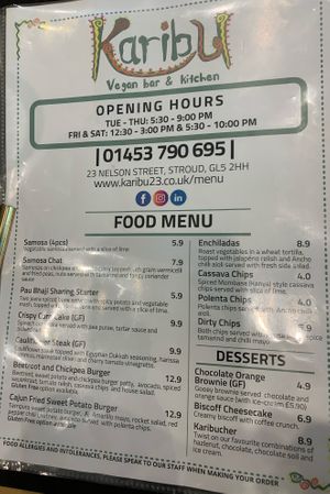 . at Karibu Vegan Bar & Kitchen in Stroud